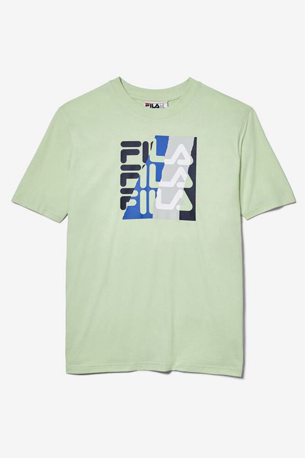 Camisetas Fila Hombre Verde - Eston Sleeve - España 284910SFZ